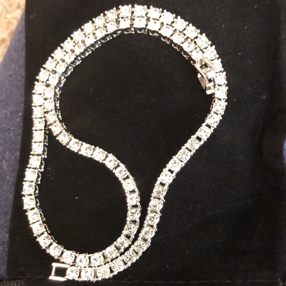 - - Tennis necklace with Swarovski crystals 4mm for men 16inch - Picture 8 of 8